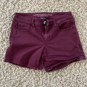 EUC AEO Twill midi low rise super stretch shorts size 8